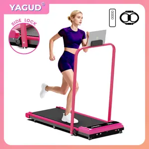 YAGUD Quiet Folding Treadmill – Treadmill with Handle, 265LBS Weight Capacity, Low-Noise Motor, Wide Running Belt, Dual Shock System, Ideal for Home & Office Workouts