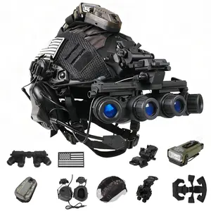 Tactical Helmet Accessories with Headset,4in1 Upgraded Adjustable with Helmet Cover for Cosplay