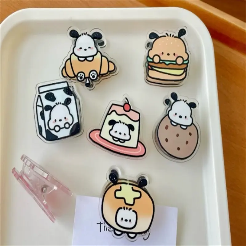 Sanrio Random 1/2/piece Pacha Dog Sealing Clip, High-Value PP Clip, Multifunctional Folder for Girls & Students, Travel Accessories