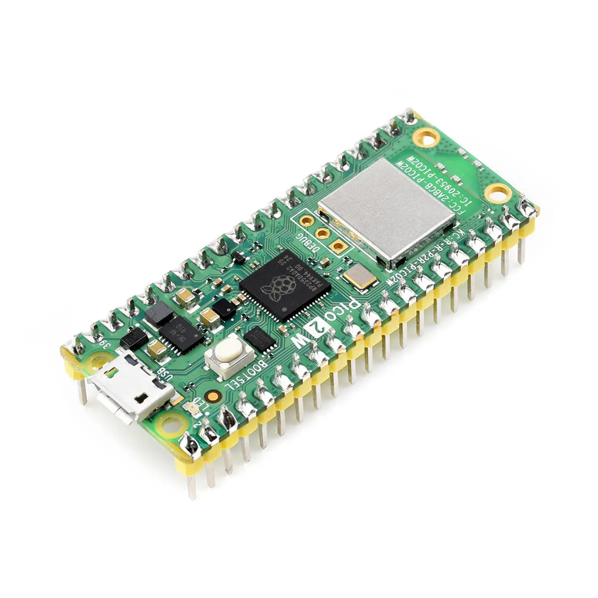 Raspberry Pi Pico 2W Single Board Computer with Pre-Soldered Headers, Consistent Power, MicroPython Compatibility, Plug-and-Play Functionality, No