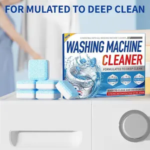 Washing Machine Cleaner Descaler, 12pcs/24pcs Deep Cleaning Tablets Degreaser for Front Loader & Top Load Washer, Clean Inside Drum & Laundry Tub Seal Tool for Home Dormitory Laundry Room, Washer Deodorizer,Multifunction Strong Deodorization