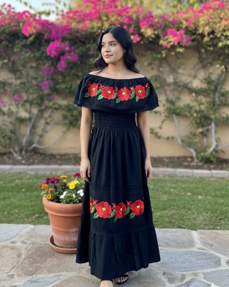 Victoria Dress Black & Red
