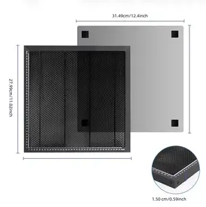 Honeycomb Board 12.4"x11.02" for Laser Engraving Machine with Aluminum Mat 31.49cm x 27.99cm Ideal for Engraving Projects