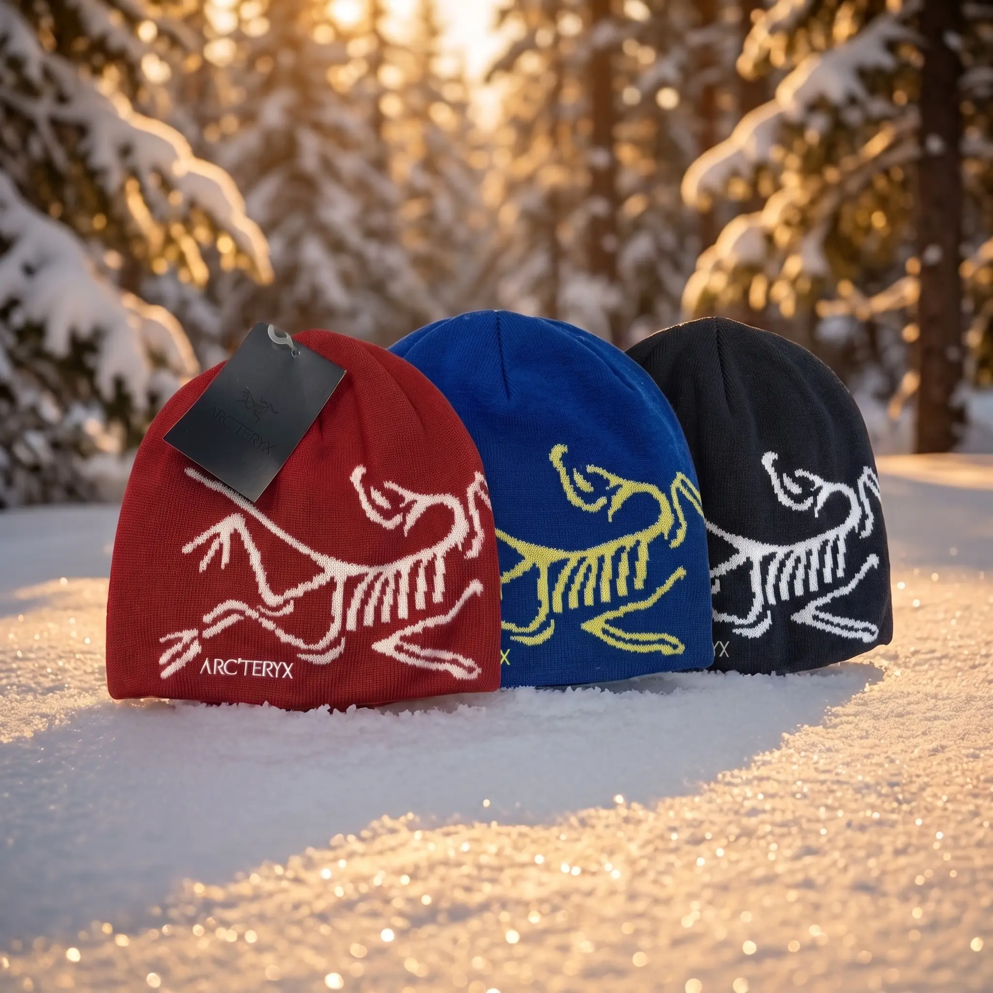 Arcteryx Bird Head Logo Winter Knit Beanie Snowstand Edition | Premium Recycled Wool Blend Thermal Toque Hat | Y2K Frozen Legacy Ski Snowboard Wear