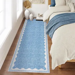 Rubber-backed Long Carpet Mat, Foldable Design Non-slip Soft Foldable Rug, Boho Runner Rug, Perfect for Narrow Spaces, Contemporary Style Universal Setting, Machine Washable Rugs