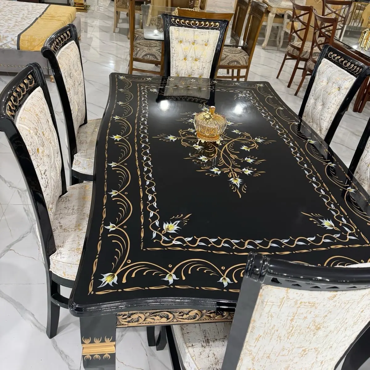 Black Ebony Dining Table