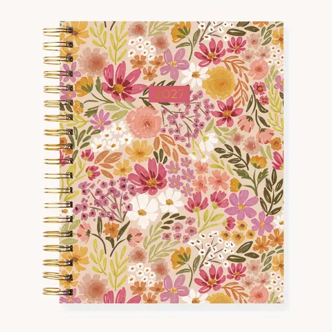 2027 Planner, January-December | Office Stationery Supplies, 12-Month Coverage, Monthly & Weekly Calendars, Coloring Pages, Note Pages, Stickers, Built-in Folder, Soft Touch Hardcover, 8.5x11" or 7x9" Sizes