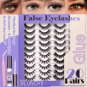 4 Styles False Eyelashes for  Eyelash Extensions, Wispy Cat Eye Strip Lashes, Eyelash Extension Cosmetic Kit, Summer Makeup, Falsies Eyelashes, Lash Clusters Kit, Doll Eyes Eyelash, Fake Eyelash, Lightweight Individual Eyelash Set