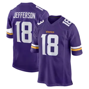 Unisex Football Viking Team Justin Jefferson 1New Collection 2026 Game Player Jersey - Purple