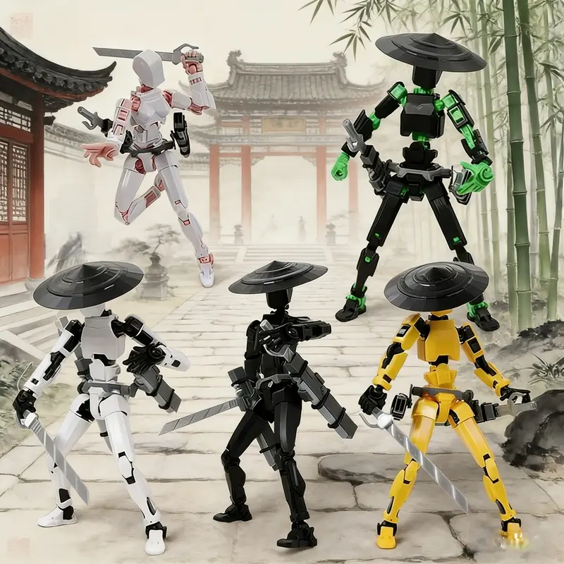 T13 Action Figure, Articulated Figures, Multi-Jointed Poseable Samurai Warrior Statue, Anime Lover Design, Multiple Colors Available, Model Xinghao E91