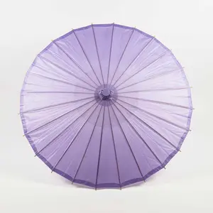 32" Lavender Paper Parasol Umbrella with Elegant Handle