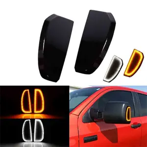 2PCS Smoke Lens Switchback LED DRL Side Towing Mirror Signal Light For Toyota Tundra 2007-2021 Replace OEM 817310C020 817410C02