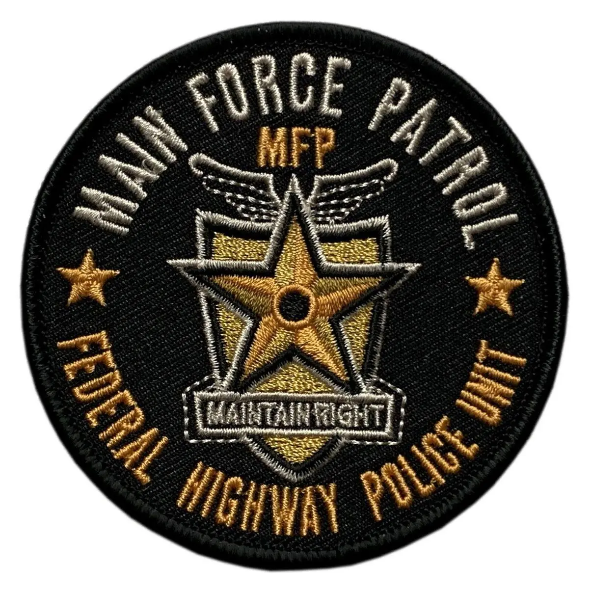 Main Force Police Patrol Patch (Iron on Sew on -FP1)