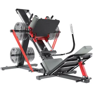 [3 PACKAGE SHIPPING] YODOLLA Hack Squat Leg Press Machine for Home Gym, 2 in 1 Adjustable Leg Exercise Workout Machine with Linear Bearing, Lower Body Workout Equipment with Weight Storage for Home