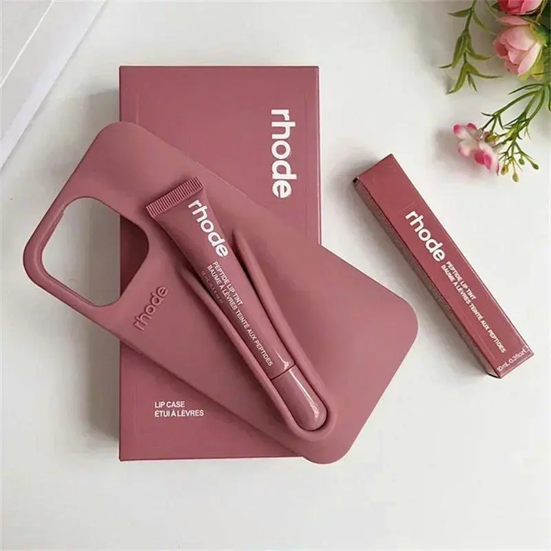 Rhode Silicone Phone Case with Lip Gloss Included for iPhone 11–17 Series – Slim Protective Cover