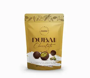 Beemax Dubai Chocolate Truffle Balls 4.24oz Milk Chocolate Truffles with Hazelnut & Pistachio Cream 120g