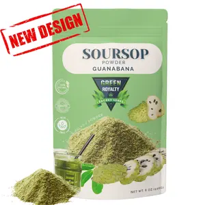 Green Royalty Soursop Powder (Polvo De Guanabana) 8oz - Soursop Herbal Supplements, Dietary Healthcare Support for Metabolism, Fitness Nutrition