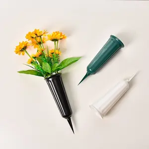 2 pieces of cemetery artificial vases, Qingming Festival flower basket, suitable for cemetery worship and outdoor lawn decoration (this product does not include flowers)