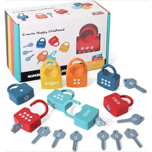 X-ITC08  Kids Learning Locks with Keys Numbers Matching & Counting Montessori Educational Toys for Ages 3 yrs+ Boys and Girls Preschool Games Gifts
