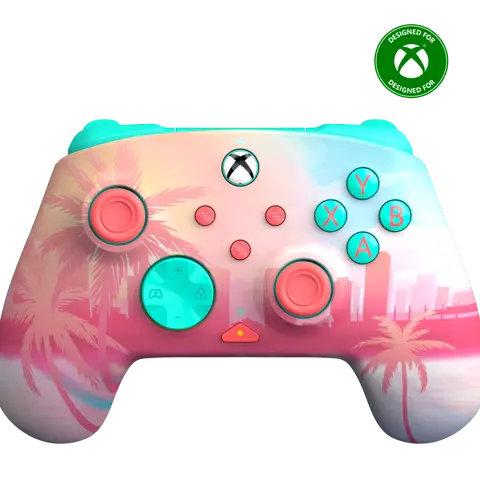 Turtle Beach Pacific Skyline Wireless Gaming Controller for Xbox, PC, Smartphone & Mobile Devices - RGB Lighting, TMR Thumbsticks, Dual Rumble Motors, Mappable Back Buttons, Bluetooth Connection, Rechargeable, Included Cable, City-Ready, Gifts for Him