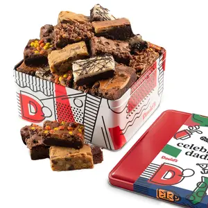 David's Cookies Father's Day Brownies Gift Tin - Moist and Freshly Baked Assorted Brownie Treats in a Celebrate Dads Themed-Tin - Best Dad Brownies - Thoughtful Gift for Dad, Grandpa, Husband, Him