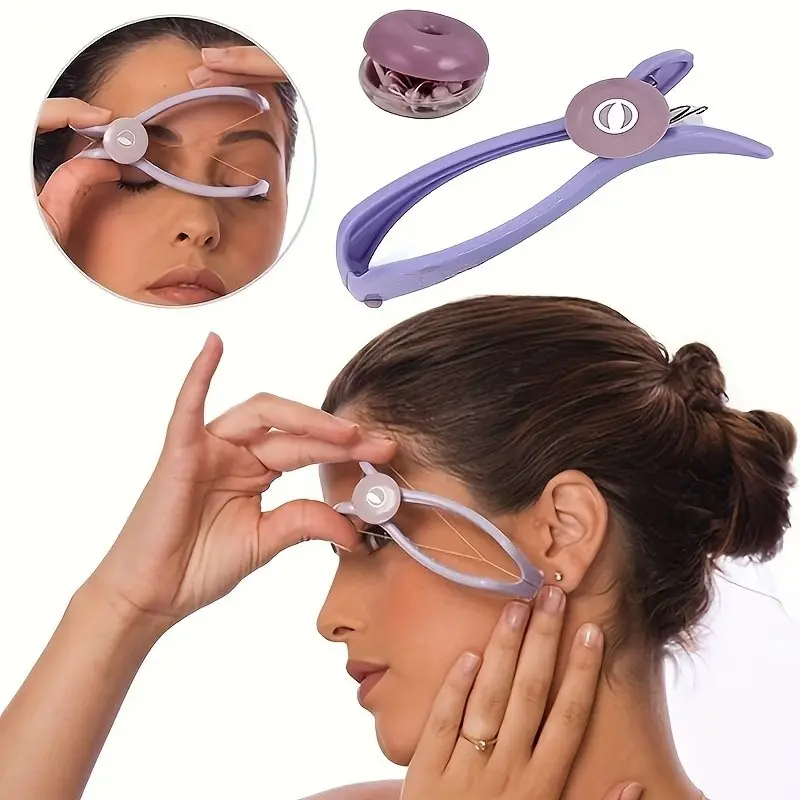 Painless Smooth Facial Hair Remover, Spring Thread Shaver for Cheeks, Eyebrows, Chin, Portable DIY Beauty Tool, Facial Care Tools, Self Care Tools, Plastic, Easy to Use at Home, Hair Removal