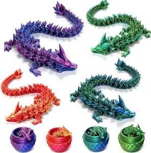 Easter Basket Stuffers 3D Printed Dragon Surprise Egg Executive Dragon Fidget Desk Toys Decorative Easter Egg Fillers Easter Gifts