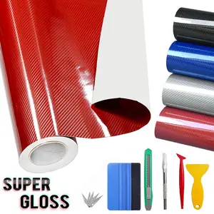 12''× 120'' DIY Automotive Carbon Fiber Vinyl Wrap Roll Sheet, 10ft x 1ft Vinyl Wrap Bubble Free with Air Release Technology, Anti-Scratch,Perfect for Cars DIY Exterior Interior Protect - Various Colors