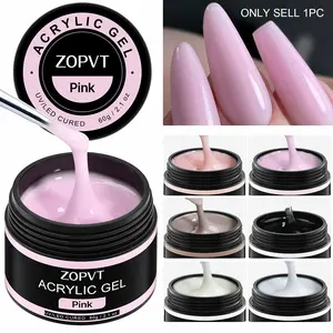 60g Acrylic Nail Extension Gel, 6 Colors Available, Quick Dry, DIY Manicure Tool, manicure gel art, Perfect Gift for Valentine's Day