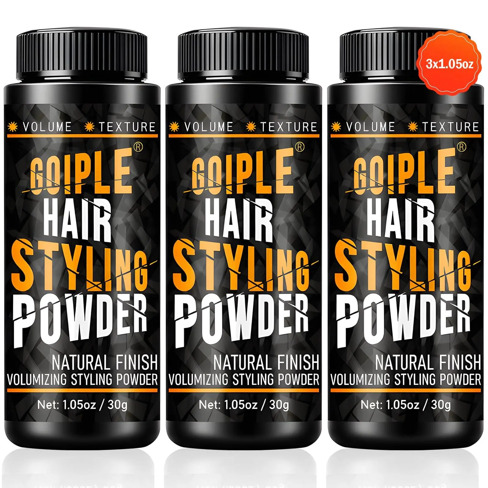 【Deals for You days】3Counts Hair Styling Powder 1.05oz Natural Look Styling for Men Volumizing & Texturizing Powder Flexible Hold Easy to Apply Texture with No Oil/Greasy/Residue