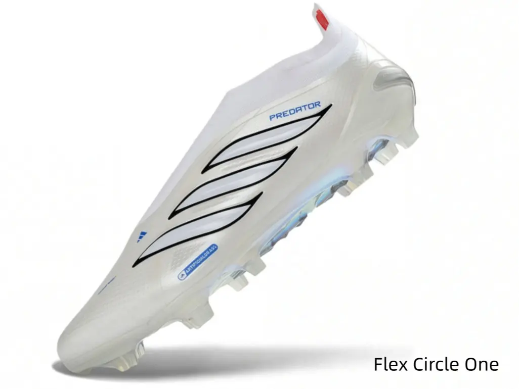 Men's White Sports Shoes - Professional Football Cleats Breathable Upper Durable Studs