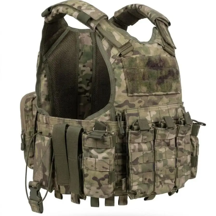 Adjustable Multicam Outdoor Utility Vest – Multi-Pocket 500D Nylon Tactical Storage Vest for Camping, Hiking, Hunting, Fishing & Outdoor Adventure Gear