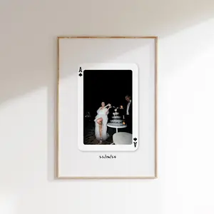 Custom Playing Card Wedding Photo Print Wedding Gift Idea For Her Personalized Gift For Couples Unique Gift For Her Bridal Shower Gift