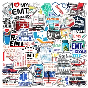 First Responder Owned 50 Ambulance Stickers for EMTs & Paramedics - Funny Medical Vinyl Stickers for EMS Personnel, EMT Gifts, Waterproof & Versatile for Medical Training