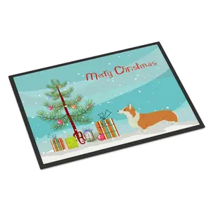 Carolines Treasures  24 x 36 in. Pembroke Corgi Christmas Tree Indoor or Outdoor Mat