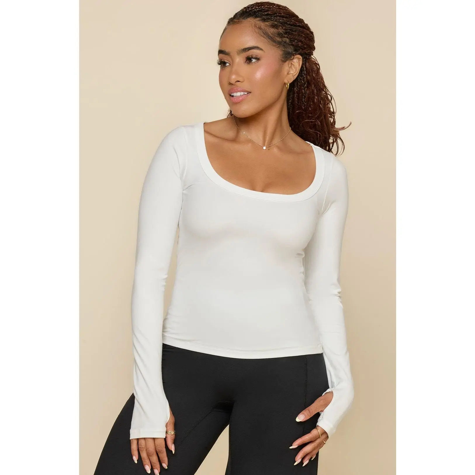 Your Favorite Reversible Long Sleeve Top - White Your Favorite Reversible Long Sleeve Top - White