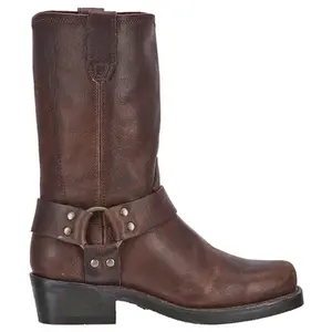 Dingo Womens Molly Motorcycle Casual Boots Mid Calf Low Heel 1-2" - Brown