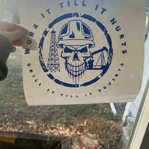 12 inch roughneck oilfield vinyl vehicle decal