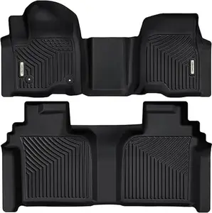 YITAMOTOR Floor Mats Fit for 2019-2025 Chevrolet Silverado GMC Sierra 1500 & 2020-2025 2500HD 3500HD Crew Cab Bench Seat, All-Weather Upgraded 2nd Gen Floor Liners
