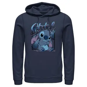Men's Lilo & Stitch Distressed Poster Stitch Pull Over Hoodie