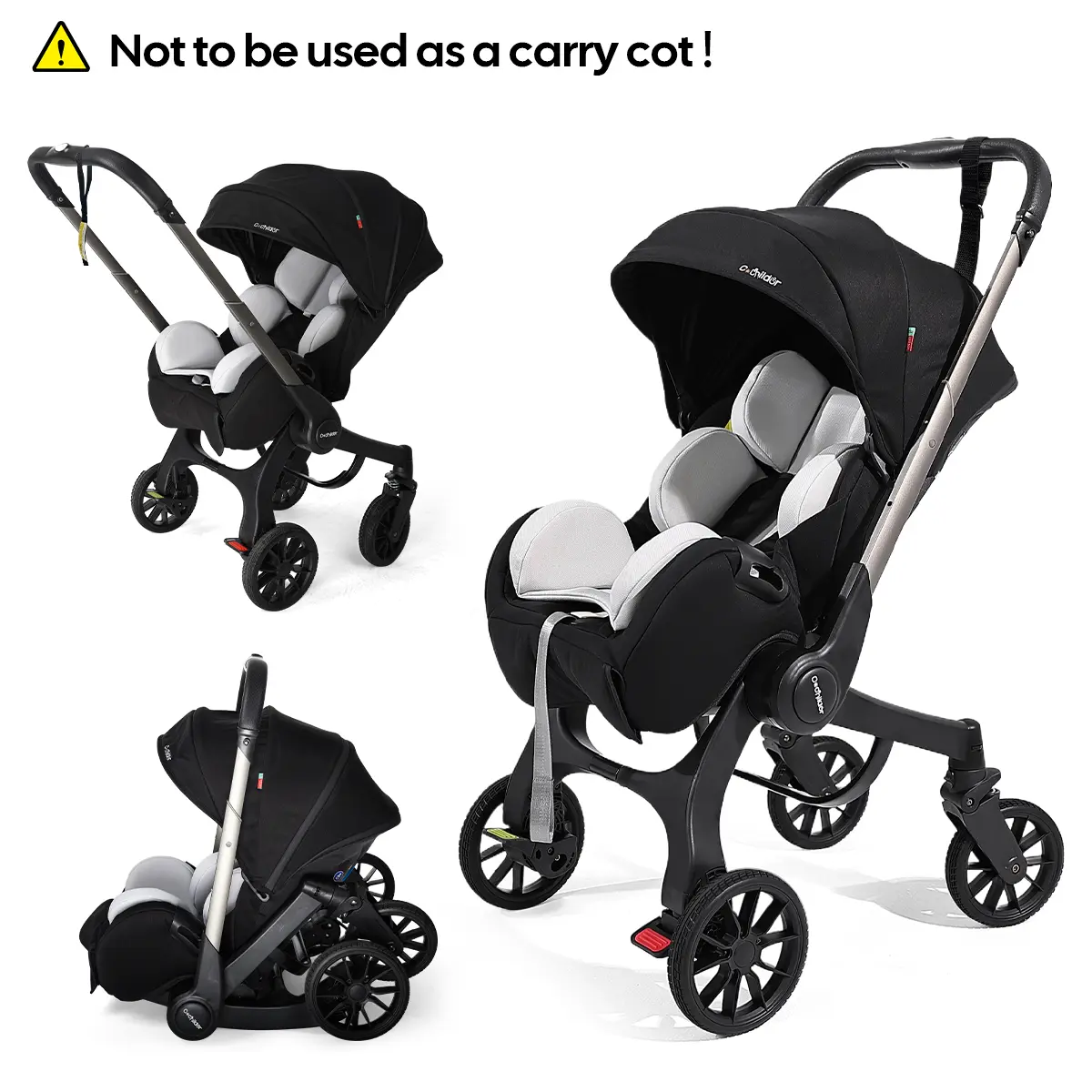 Cochildor Newborn Baby Compact Folding Bassinet Stroller with Canopy, Lightweight Portable Model, Folding Adjustable Stroller with Height-Adjustable Handlebar, Plastic Baby Travel Gear, Parent Must Haves for Outdoor Use,familyfun