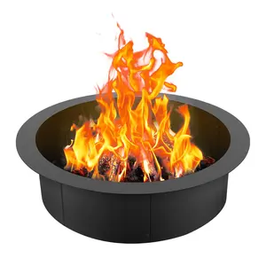 Spring new arrivals Fire Pit Ring, 36-Inch Outer/30-Inch Inner Diameter, 10inch Height 2.5mm Thick Fire Pit Insert, Heavy Duty Carbon Steel Liner DIY Campfire Ring above or In-Ground, for Outdoor Camping, Bonfires