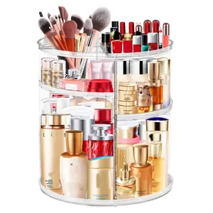 360 Acrylic Rotation Makeup Organizer, Large Capacity, Easy Access, Sturdy, Multi-functional, Great Gift Idea organizer  storage Boxes Perfume