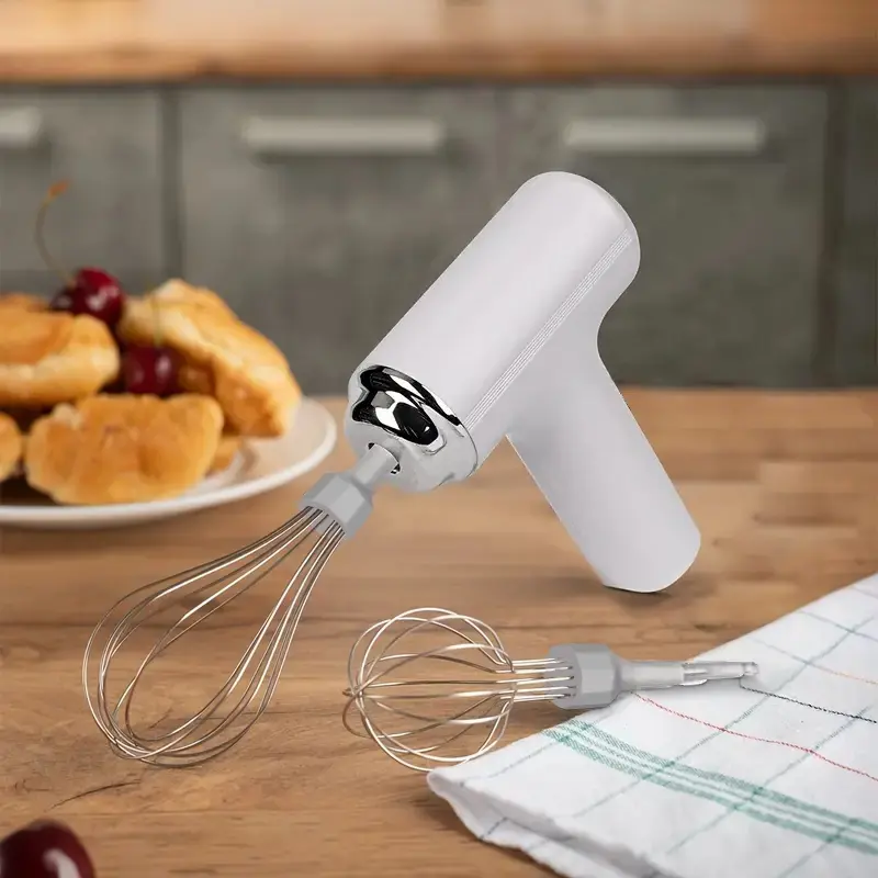 Portable Electric Usb Rechargeable Mixer and Beater, USB Charging, Lightweight, Easy-To-Use Handheld Blender, Ideal for Baking Cakes Cookies Muffins, Handheld Whisk Mixer, Portable Kitchen Mixer, Food Mixer