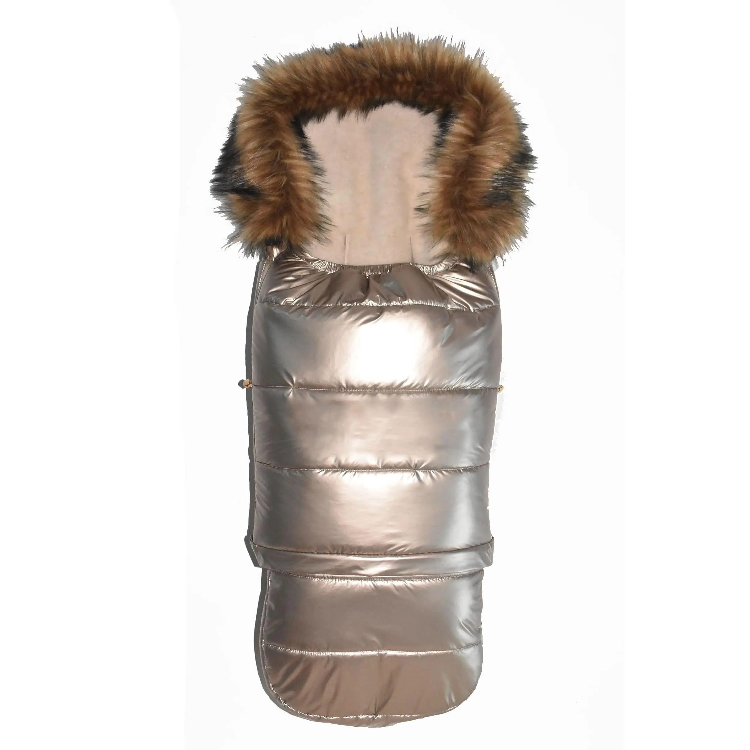 Pastel Gold Premium Organic Wool Footmuff in Beige