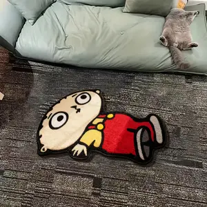 Funny Cartoon Character Rug, Soft Plush Carpet, Casual Living Room Decor, Gaming Room Mat, Unique Trendy Space Decoration, Cartoon Pattern Rug, Fluffy Rug