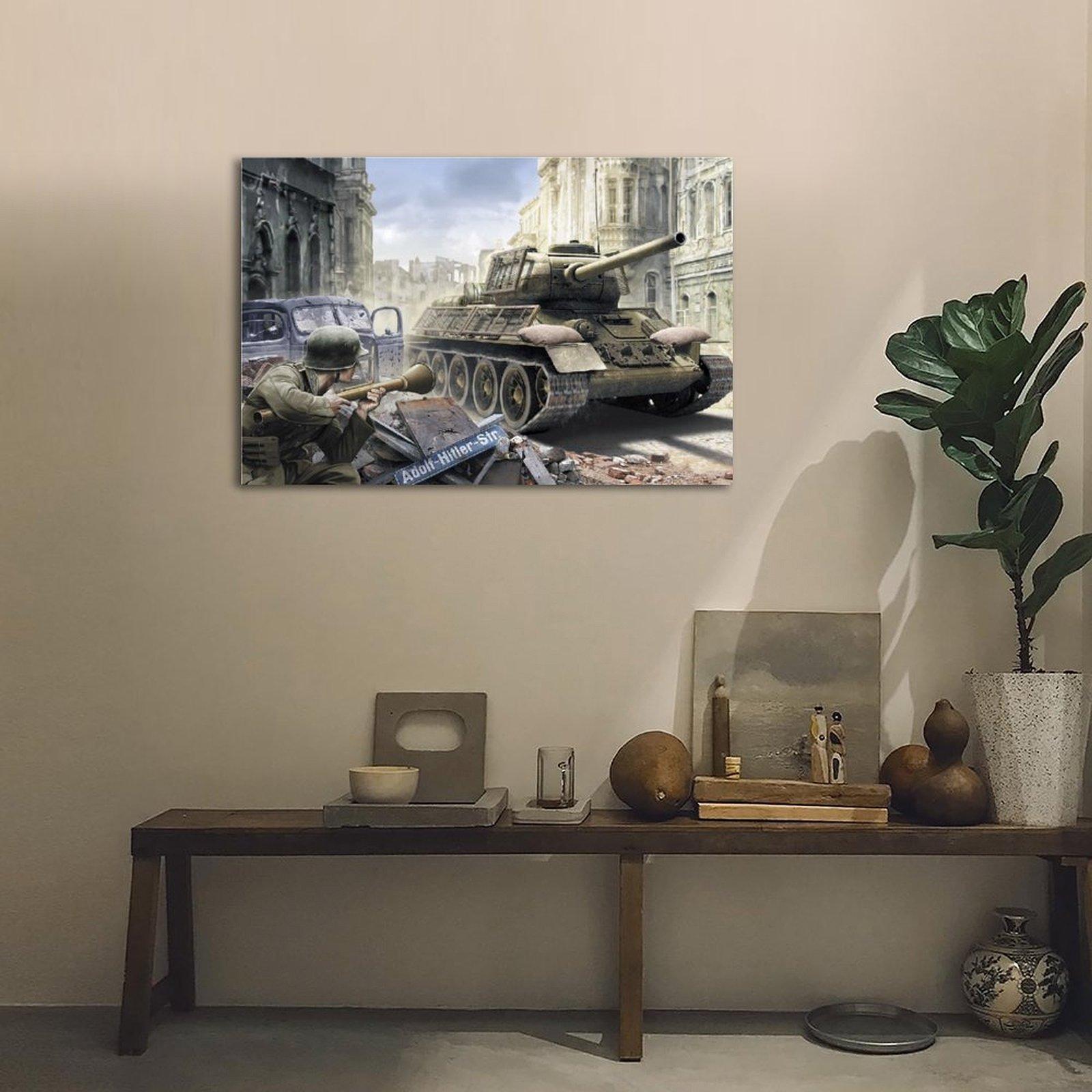 Military Tank Poster T-34 Poster Decorative Painting Canvas Wall Art Picture Print Modern Family Bedroom Decor