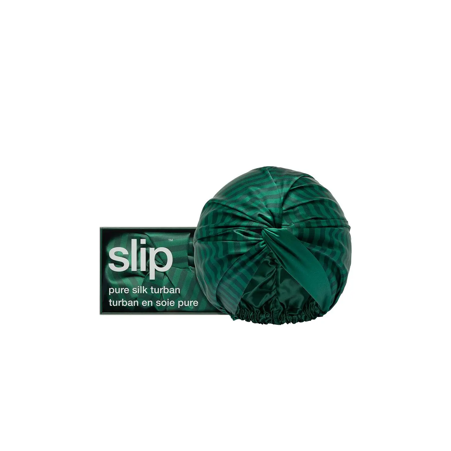 slip Striped Pure Silk Turban in Club Classic