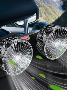 Car Cooling Fan, 360° Adjustable Double-head Fan, Portable Automotive Electric Fan USB Fan, Car Silent Fan For Home Desk Office&Car, Summer Car Accessories