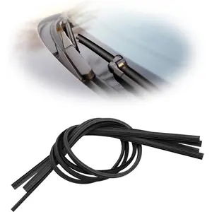 4 Pack Windshield Wiper Blades Refills, DIY Adjustable Windscreen Wiper Rubber Strips, Frameless Window Boneless Insert Silicone Strips, Universal for Car, Truck, SUV (25.59Inch)